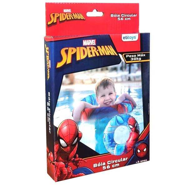 Imagem de Boia Circular Inflável Infantil 56Cm Homem Aranha Spider-Man