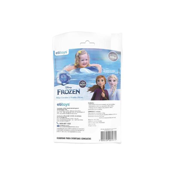 Imagem de Boia Circular Inflável Infantil Com Fralda Frozen 56 CM