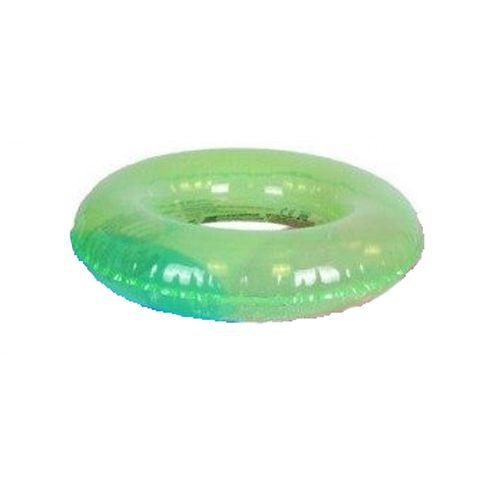 Imagem de Boia Circular Neon Transparente 51cm Verde - Kit 3 Unidades