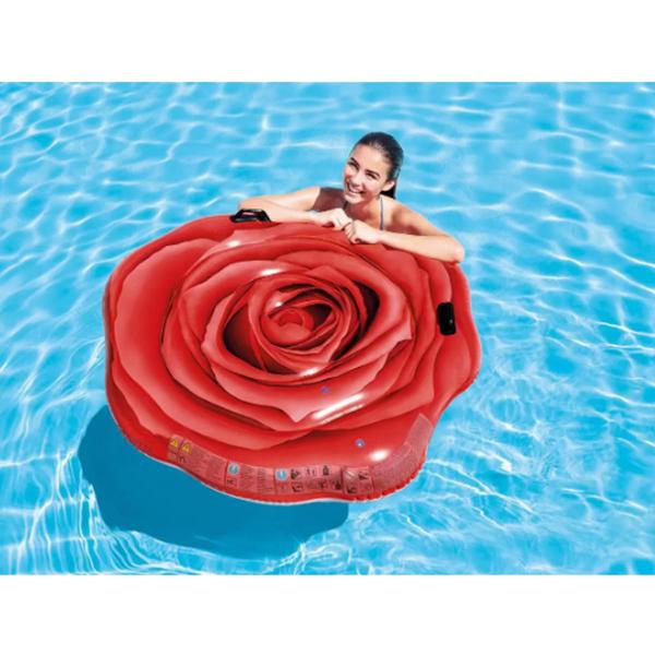 Imagem de Bóia Colchão Inflável Para Piscina Rosa Vermelha Intex