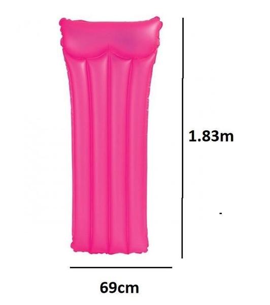 Imagem de Boia Colchonete Rosa 1,83m Intex - PVC Pneumático - 90kg