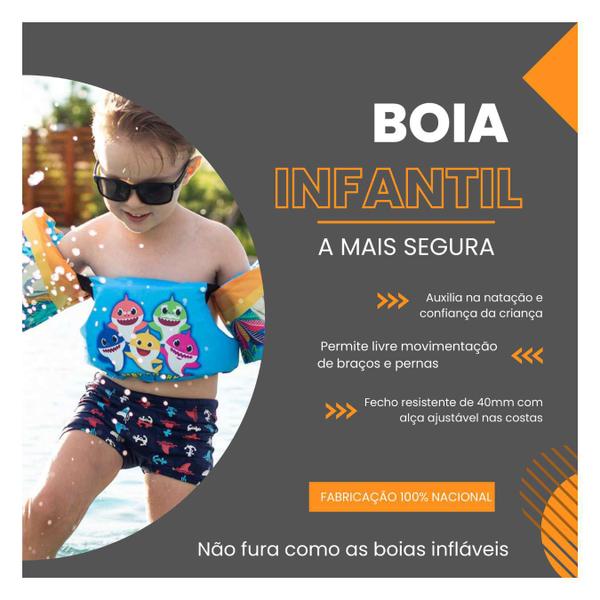 Imagem de Bóia Colete Infantil Baby Shark (azul) Boia De Braço Piscina