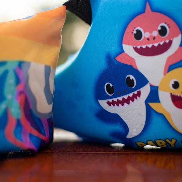 Imagem de Bóia Colete Infantil Baby Shark (azul) Boia De Braço Piscina