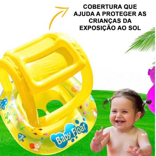 Imagem de Boia Com Cobertura Inflavel Boia Infantil boia com Assento