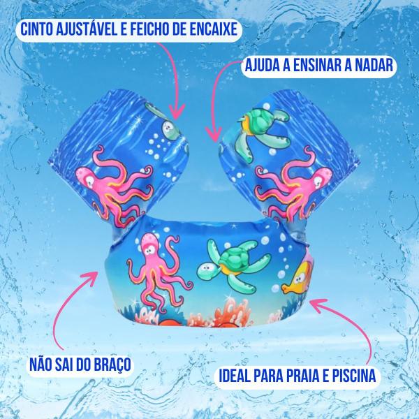 Imagem de Boia de braço Colete Salva Vidas Infantil Piscina Não Fura Espuma