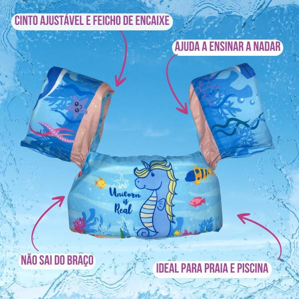 Imagem de Boia de braço Colete Salva Vidas Infantil Piscina Não Fura Espuma