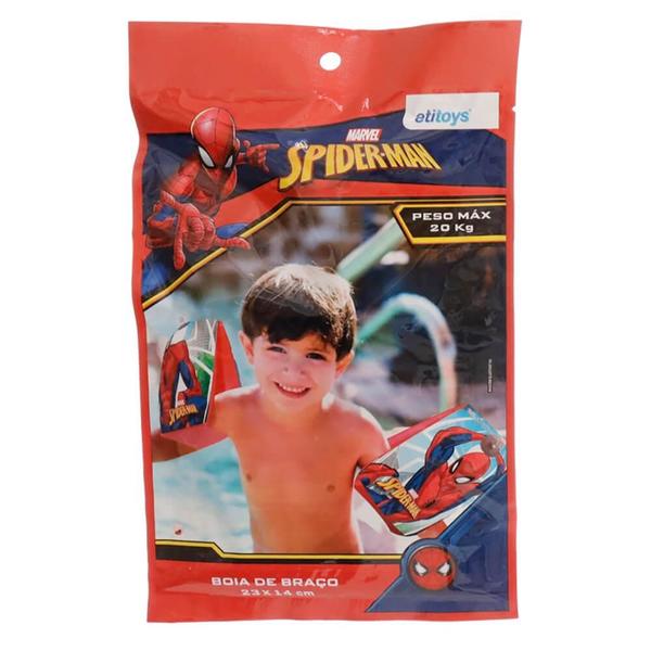 Imagem de Boia de Braço Infantil Homem-Aranha 20kg para Piscina - Etitoys