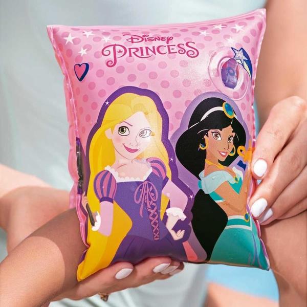 Imagem de Boia de braço infantil Princesas Disney para crianças de 3 a 6 anos para o verão na piscina praia