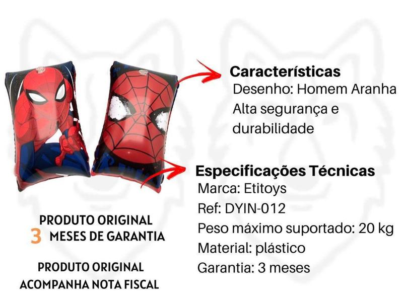 Imagem de Boia De Braço Inflável Infantil Etitoys 23 Cm Desenhos Famosos