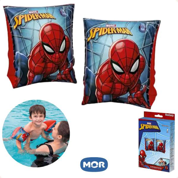 Imagem de Boia De Braço Inflável Infantil Homem Aranha Até 30 Kg Resistente Para Piscinas Praia Diversão