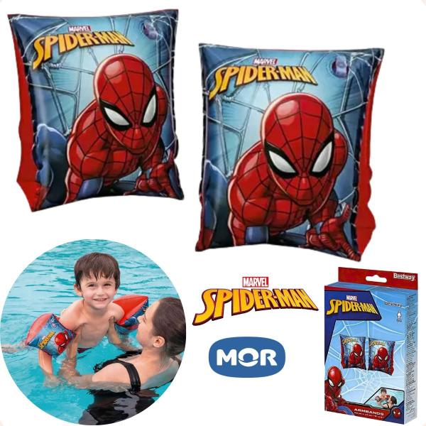 Imagem de Boia De Braço Inflável Infantil Homem Aranha Até 30 Kg Resistente Para Piscinas Praia Diversão