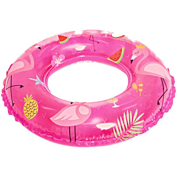 Imagem de Boia De Piscina Flamingo Redonda Praia Material Reforçado Para Evitar Furos Brinquedo Kids Criança