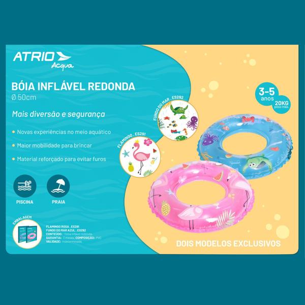 Imagem de Boia de Piscina Infantil Desenho Flamingo 50Cm Para Crianças de 3 a 5 Anos de 20Kg