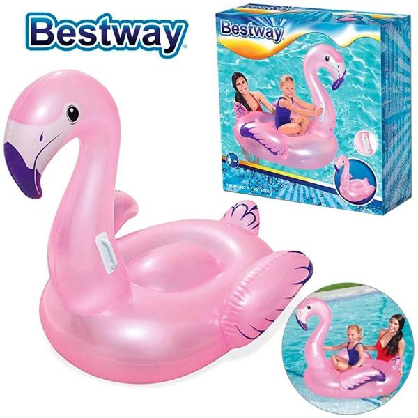 Imagem de Boia Divertida Inflável Pink Flamingo Bestway Praia Piscina