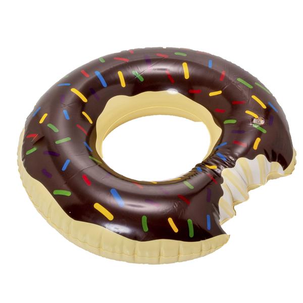 Imagem de Boia Donut de Chocolate Gigante Ótimas Fotos Na Piscina