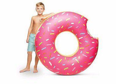 Imagem de Boia Donut Infantil Morango ou Chocolate 60cm