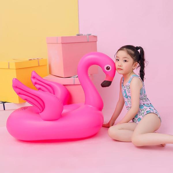 Imagem de Boia Flamingo Infantil Com Apoio Para Pernas Cadeirinha 60cm