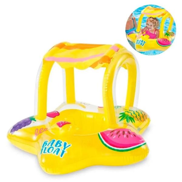 Imagem de Boia Fralda para Bebê com Cobertura 81cm x 79cm Intex  - 6941057421735