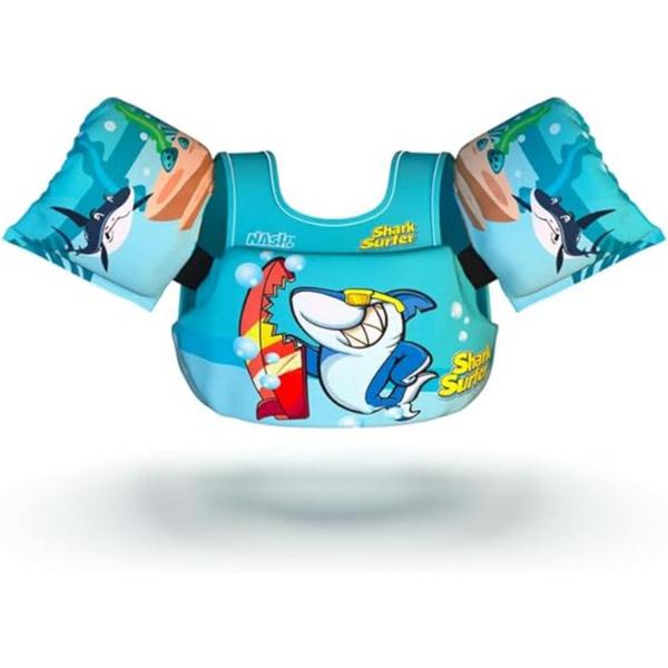 Imagem de Boia Infantil Colete Salva Vida Azul Shark Surfer - Nash