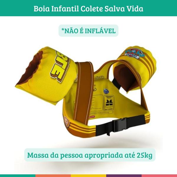 Imagem de Boia Infantil Colete Salva Vidas Patrulha Canina Rubble