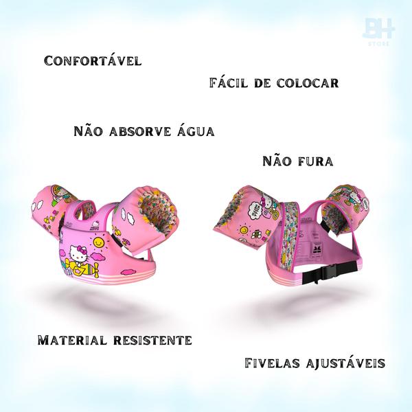 Imagem de Boia infantil com colete salva vidas hello kitty