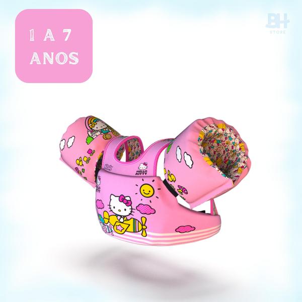 Imagem de Boia infantil com colete salva vidas hello kitty