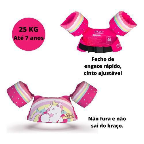 Imagem de Boia Infantil Com Colete Salva Vidas Nash Unicórnio