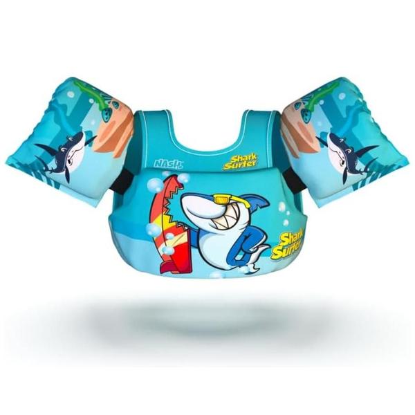 Boia Infantil Com Colete Salva Vidas Tubarão Nash Imagem de Boia Infantil Com Colete Salva Vidas Tubarão Nash