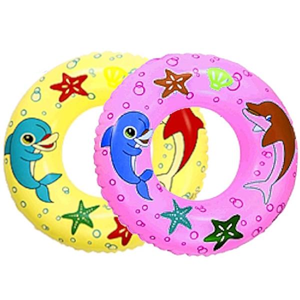 Imagem de Boia Infantil de Cintura Circular Estampa Peixe 60Cm - 1 Unidade