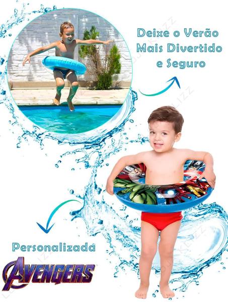 Imagem de Boia Infantil De Cintura Inflável Vingadores Piscina Verão