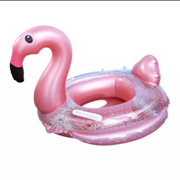 Imagem de Boia infantil Flamingo luminoso. Boia com glitter. 1a5 anos. Praia/Piscina. Menina. Verão.