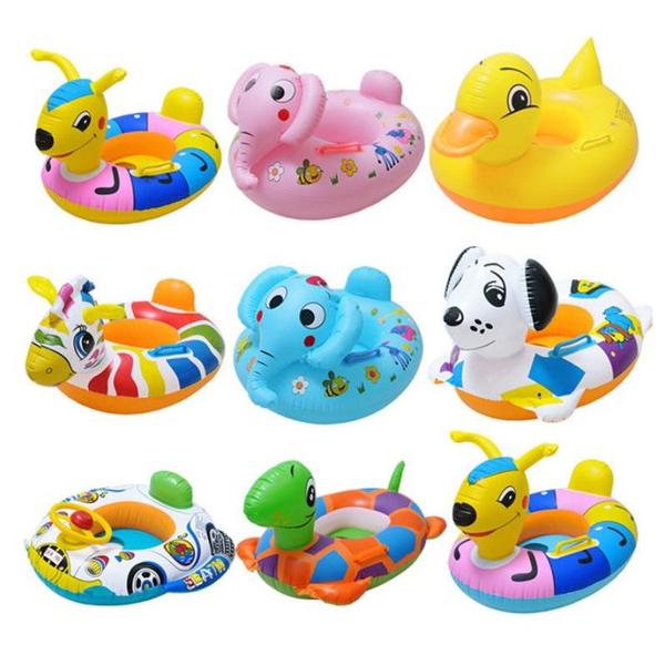 Imagem de Boia Infantil Inflável Pato Tartaruga Modelos Para Bebê Piscina