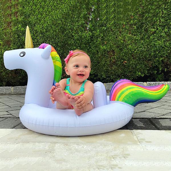 Imagem de Boia Infantil Para Bebe Piscina Unicórnio Proteção Perninhas