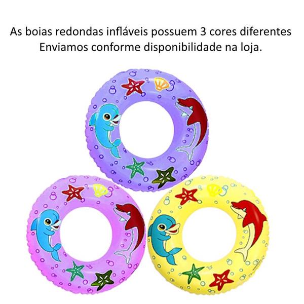 Imagem de Boia Infantil para Praia e Piscina 60cm Vinil até 30kg - 1 Unidade