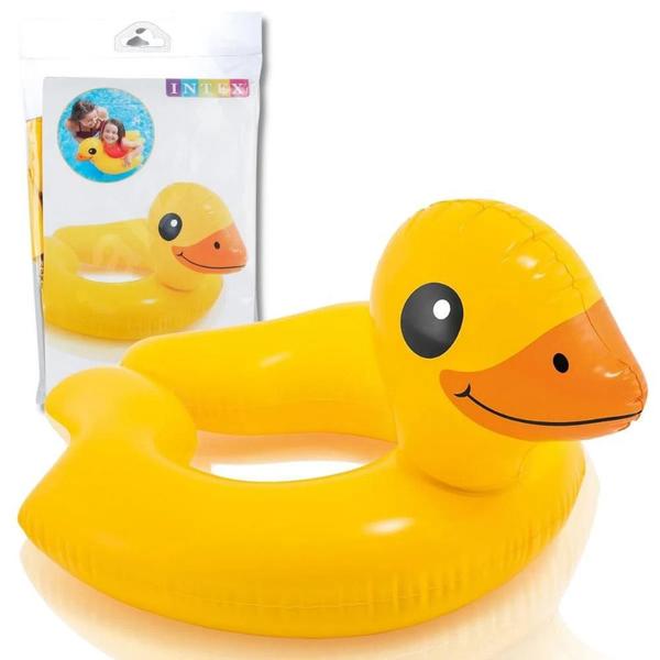 Imagem de Boia Infantil Pato Inflável 3-6 anos 62x57cm - Intex 59220