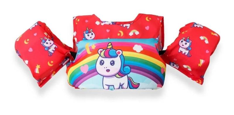 Imagem de Boia Infantil Tipo Colete UNICORNIO ROSA - ATÉ 25 KG