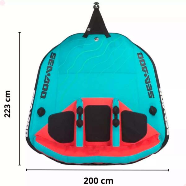Boia Inflável 3 Lugares Resistente Para Lancha Jet Ski Seadoo Imagem de Boia Inflável 3 Lugares Resistente Para Lancha Jet Ski Seadoo