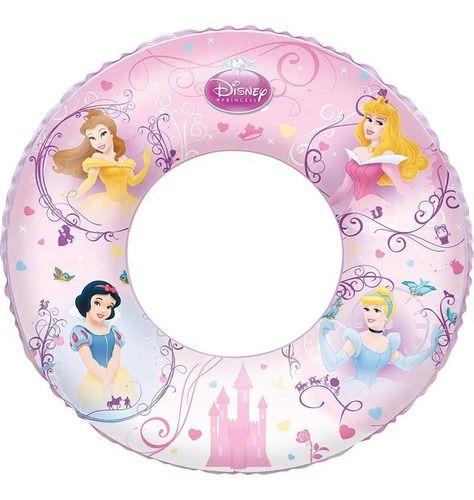 Imagem de Bóia Inflável Aquática Princesas Disney Verão Importada 56cm