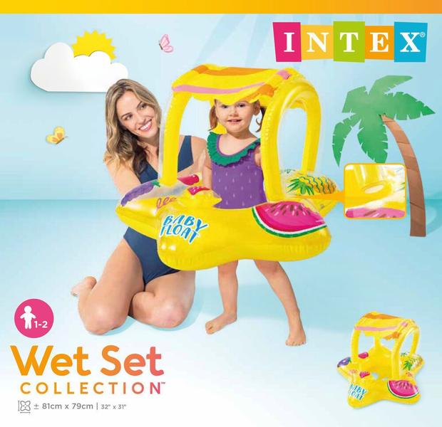 Imagem de Boia Inflável Bote Infantil Baby Amarelo Intex