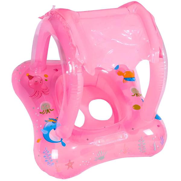 Boia Inflável Bote Piscina Bebê Com Cobertura Infantil Praia - HUGBOX Imagem de Boia Inflável Bote Piscina Bebê Com Cobertura Infantil Praia