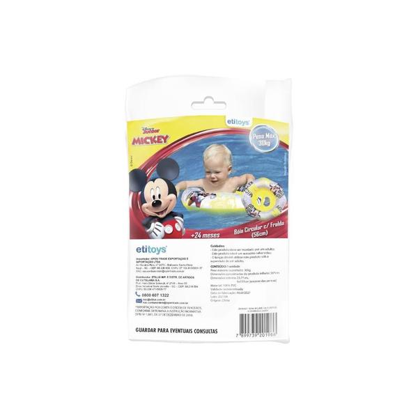 Imagem de Bóia Inflável Circular Fralda Mickey 56cm - Etitoys