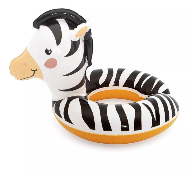 Imagem de Boia Inflável Circular Infantil Animais Bebe Criança Piscina Zebra