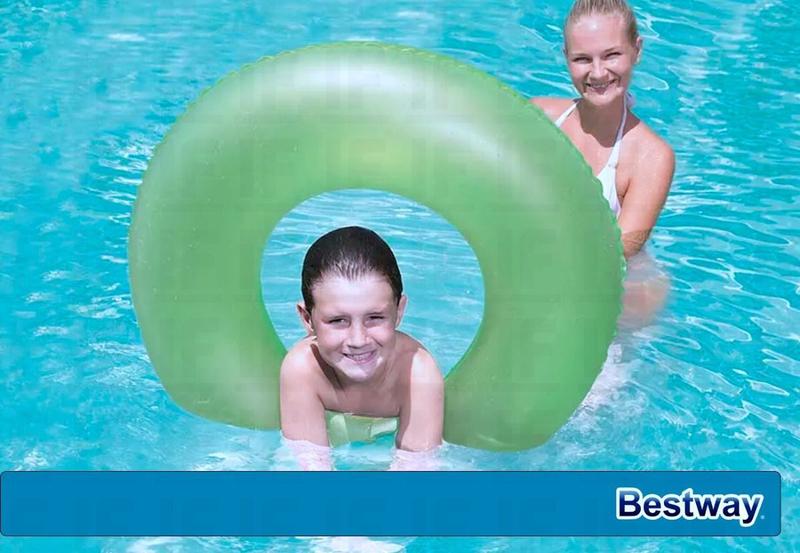 Imagem de Boia Inflável Circular Neon 91cm Para Piscina Bestway