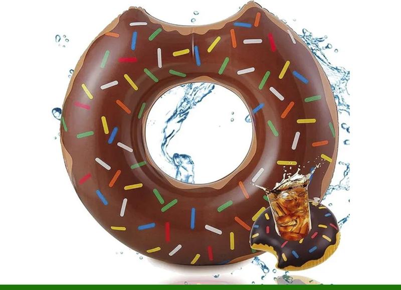 Imagem de Bóia Inflável Circular para Piscina Donuts Melancia 120cm Adulto - Snel