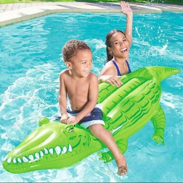 Imagem de Boia Inflável Crocodilo Jacaré Infantil Piscina e Praia Mor