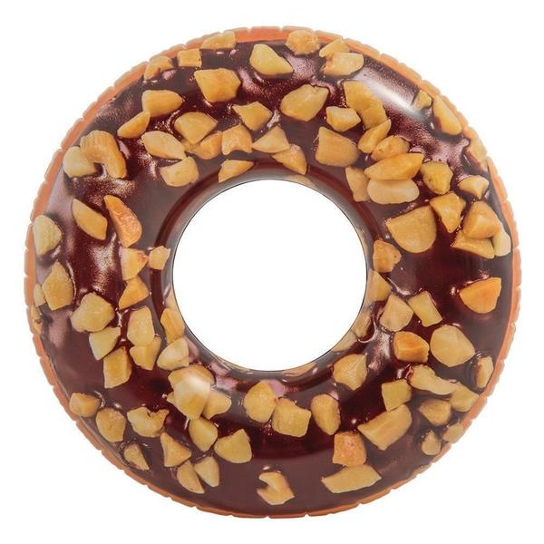 Imagem de Boia Inflável Donut Chocolate Intex Piscina PVC 114cm