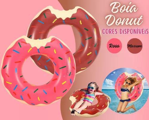 Imagem de Boia Inflável Donut Piscina Gigante Praia 80cm Rosquinha