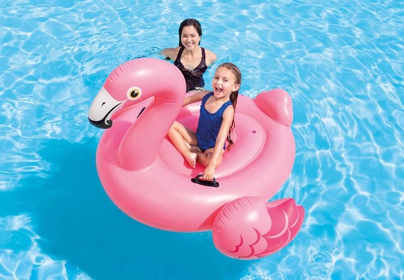 Imagem de Boia Inflável Flamingo Rosa Intex Piscina PVC Médio 142cm