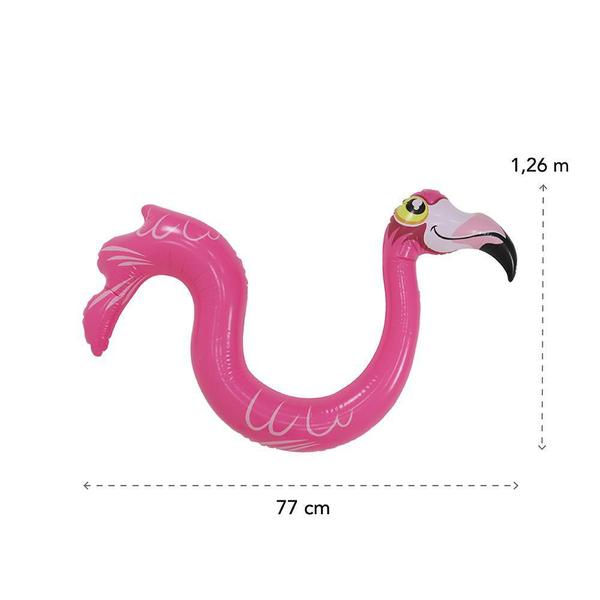 Imagem de Boia Inflável Flutuador Flamingo Praia Piscina 126X77Cm Bel