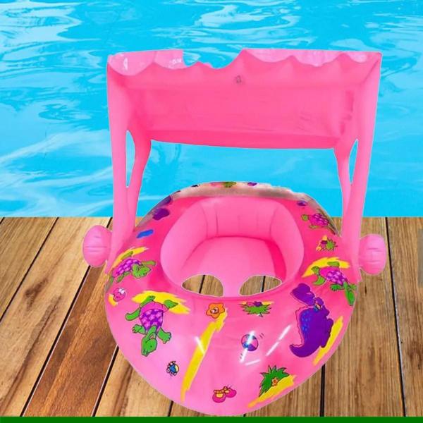 Imagem de Boia Inflável Infantil Baby Com Cobertura Removível Para Criança Piscina Verão - Snel